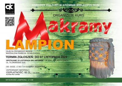 MAKRAMA WARSZTATY - LAMPION