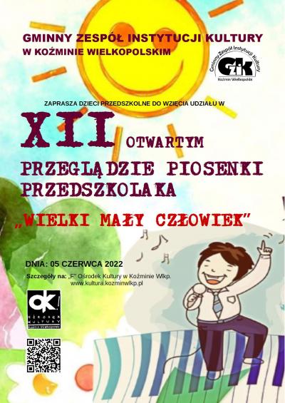 XII OTWARTY PRZEGLĄD PIOSENKI PRZEDSZKOLAKA 